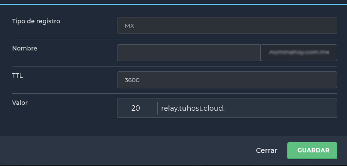 mail relay en DirectAdmin